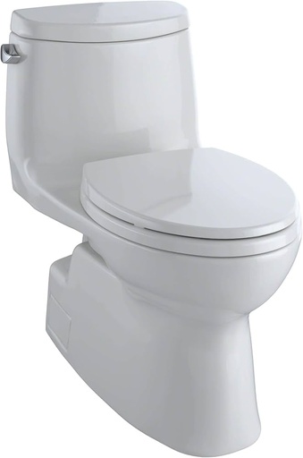 [008018009052] TOTO ELONGATED SKIRTED TOILET WHITE, UNIFIT ROUGH IN " CZAR" - C884E#XW - TCP02-305
