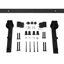 [694036596011] TRACK DOOR 6FT W/ HANGERS BRONZE BD1069