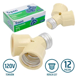 [7453038474733] TROEN DOUBLE BULB HOLDER - DQ-061