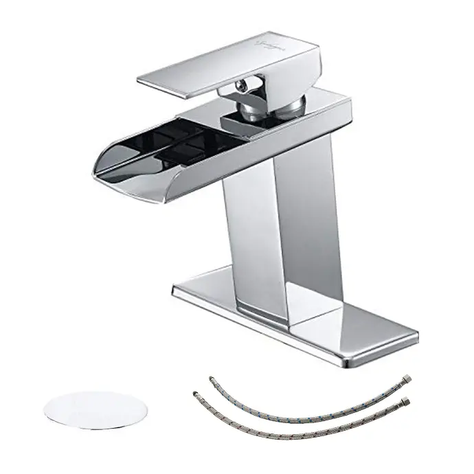 [638110019683] TT-SINGLE LAV FAUCET WASHLESS CARTRIDGE HYBRID WATERWAY WO POP PUP CHROME FINISH - BRLF001CP