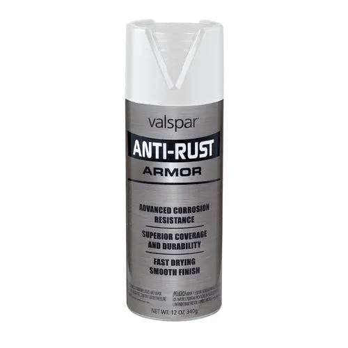 [080047442490] VALSPAR 21920.076 ANTI RUST WHITE SATIN SPRAY CAN - 044.0021920.076