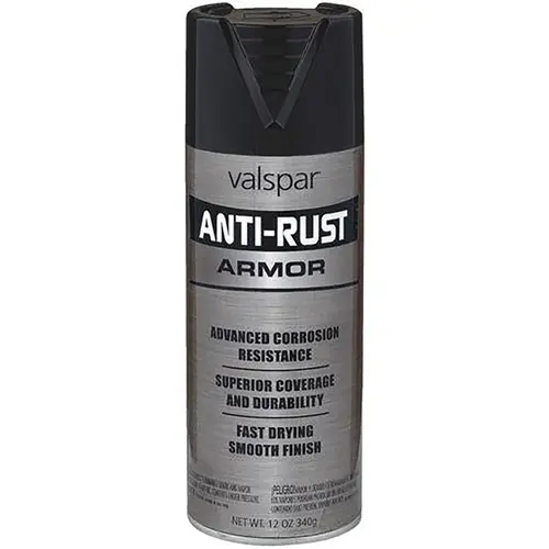 [080047442520] VALSPAR 21925.076 ANTI RUST SATIN BLACK SPRAY CAN - 044.0021925.076