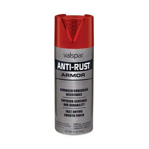[080047442544] VALSPAR 21927.076 ANTI RUST SAFETY BRIGHT RED SPRAY CAN - 044.0021927.076