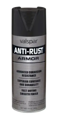 [080047446856] VALSPAR 21942.076 ANTI RUST SEMI GLOSS BLACK SPRAY CAN - 044.0021942.076
