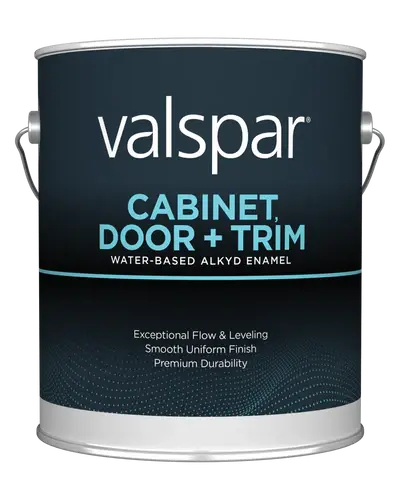 [080047589034] VALSPAR ENAMEL CABINET/DOOR/TRIM SATIN EXT/INT WHITE BASE PAINT GAL...