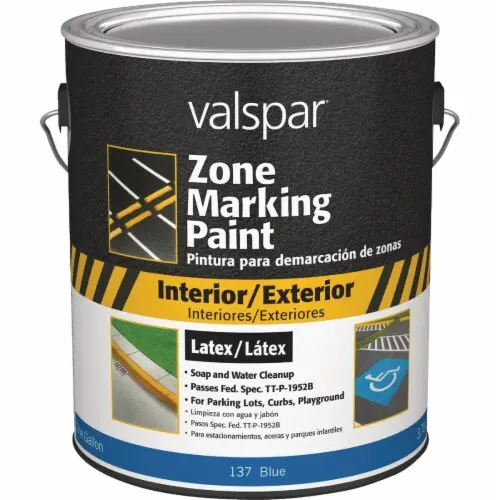 [080047420553] VALSPAR LATEX ZONE MARKING PAINT BLUE 1 GAL - 024.0000137.007