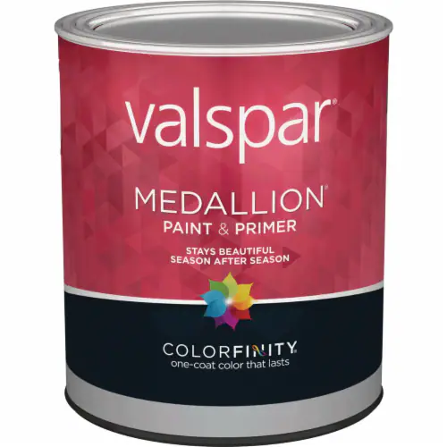 [080047101267] VALSPAR MEDALLION EXTERIOR PAINT SATIN WHITE QUART - 027.0004100.005
