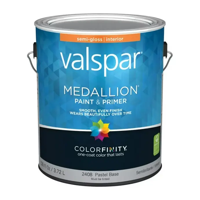 [080047101052] VALSPAR MEDALLION INTERIOR SEMI-GLOSS PASTEL BASE 5GAL - 027.000240...