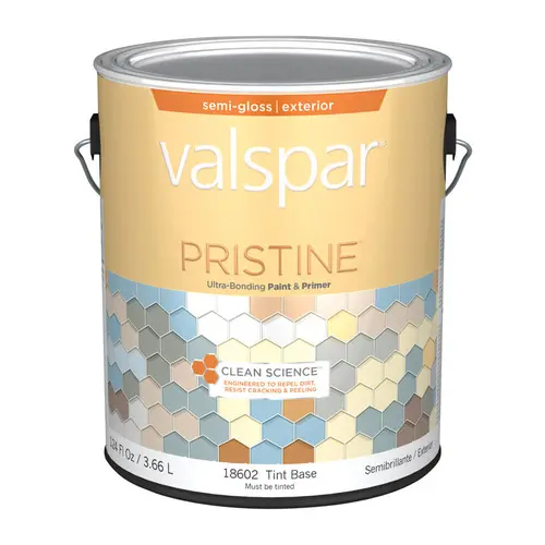 [080047273896] VALSPAR PRISTIN EXTERIOR SEMI-GLOSS TINT BASE PAINT 1 GAL - 027.0018602.007..