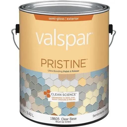 [080047273902] VALSPAR PRISTIN EXTERIOR SEMI-GLOSSCLEAR BASE PAINT 1 GAL - 027.0018605.007..