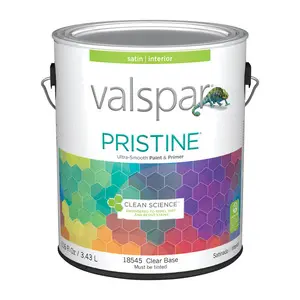 [080047279836] VALSPAR PRISTINE INTERIOR LATEX PAINT SATIN CLEAR BASE 1 GAL - 027.0018545.007
