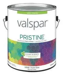 [080047279812] VALSPAR PRISTINE INTERIOR MATTE LATEX SATIN PASTEL BASE 1 GAL - 027.0018548.007