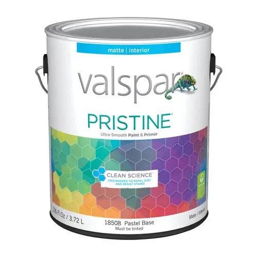 [080047279652] VALSPAR PRISTINE INTERIOR MATTE PASTEL BASE PAINT ULTRA-SMOOTH PAINT & PRIMER 1 GAL - 027.0018508.007