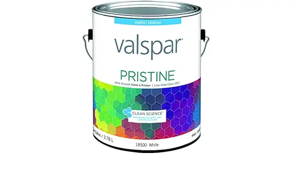 [080047279645] VALSPAR PRISTINE INTERIOR MATTE WHITE PAINT ULTRA-SMOOTH PAINT & PRIMER 1 GAL - 027.0018500.007..