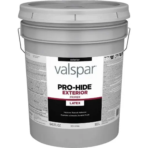 [080047589317 ] VALSPAR PRO-HIDE EXTERIOR LATEX WHITE PRIMER 5GAL - 028.0091314.008  