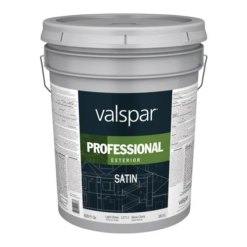 [080047451768] VALSPAR PROFESSIONAL ACRYLIC SATIN LIGHT BASE EXTERIOR  5 GAL - 045.0012711.008