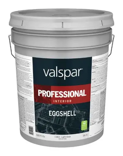 [080047451614] VALSPAR PROFESSIONAL CONTACTOR 4 SERIES INTERIOR LATEX EGGSHELL LIGHT BASE 5 GAL - 045.0099411.008