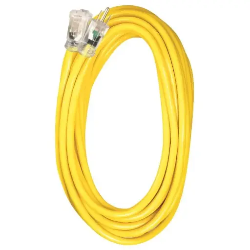 [803058006662] VOLTEC 12/3 SJTW OUTDOOR EXTENSION CORD W/LIGHT END100FT - 05-00366