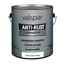 [080047449819] Valspar Interior/ Exterior Anti-Rust Armor Oil Gloss Enamel Clear Base 1 Gal - 044.0021829.007
