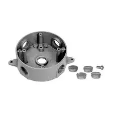 [087115200662] W/P Round Box w/5 - 1/2" KO - (TP7146) RB50-5