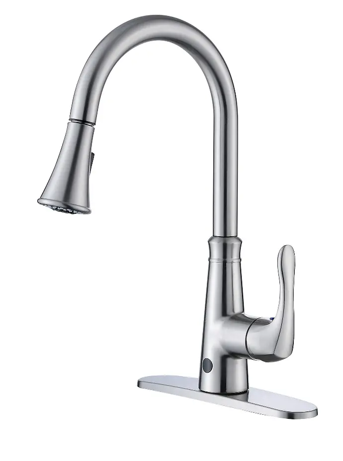 [308AB009AC06] WATER SONG TOUCHLESS KITCHEN FAUCET BN PLATING ALLOY BODY & HANDLE SS SPOUT - 308AB009AC06-2520