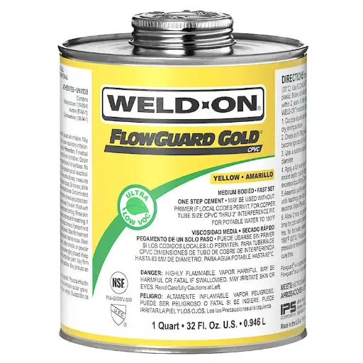 [012181145685] WELD ON 500TM CTS YELLOW MEDIUM BODIED FAST SET GLUE 16OZ - 14568