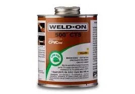 [012181145692] WELD ON 500TM CTS YELLOW MEDIUM BODIED FAST SET GLUE 8OZ - 14569