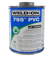 [012181142394] WELD ON 605TM PVC SANITARY AND CONDUIT TRANSPARENT GLUE 237ML - 14239