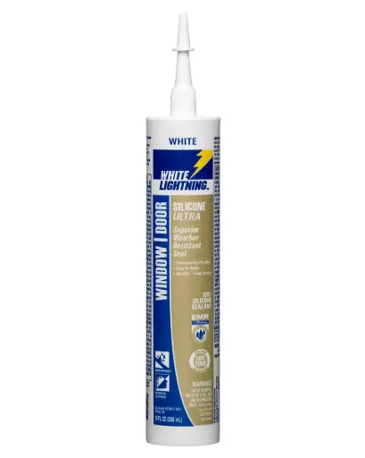 [023275092150] WHITE LIGHTNING SILICONE  ULTRA SUPERIOR WEATHER RESISTANT SEAL 100% WHITE SILICONE - W31100010