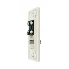 [078477412541] WHITE PHONE/TV FLUSH JACK LEVITON 40659 - 41658W