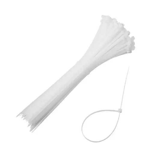 [7453038483704] White Cable ties 10 Bags/Box 50 Bags/ case 4.8 x500mm cv-ct-48500-w