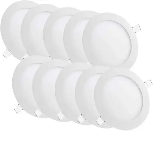 [7453010045999] White Ceiling Round Light Case- 10pcs A105-VT28-W
