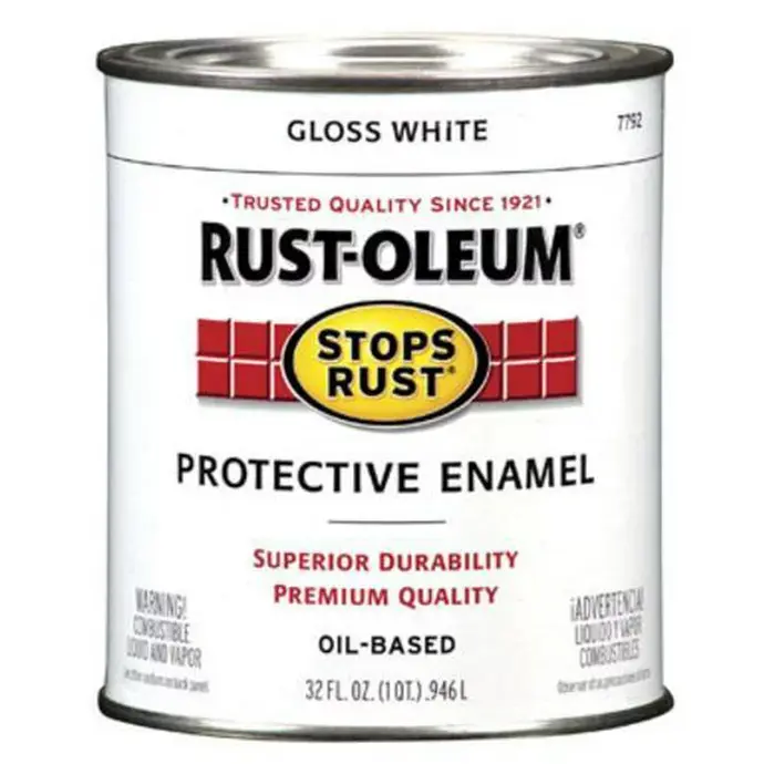 [020066779252] White Rust-Oleum Gloss White Paint - QT 7792