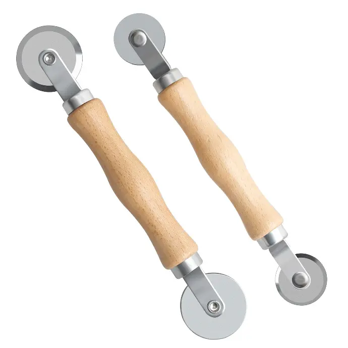[047888098798] Wood Handle Screen Installation Tool, Metal Rollers