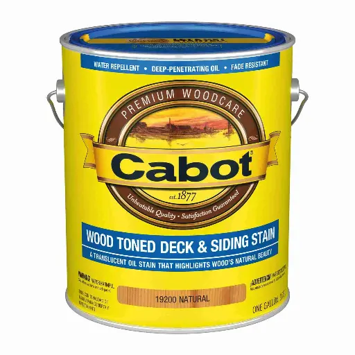 [080351810121] Cabot Wood Toned Deck and Siding Stain Natural Gal - 140.0019200.007