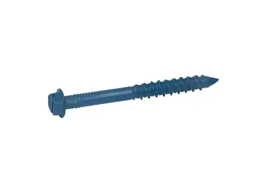 [376504] Blue screw concrete 3/16x 3 1/4 Hex head Drive 1/4-100/box 