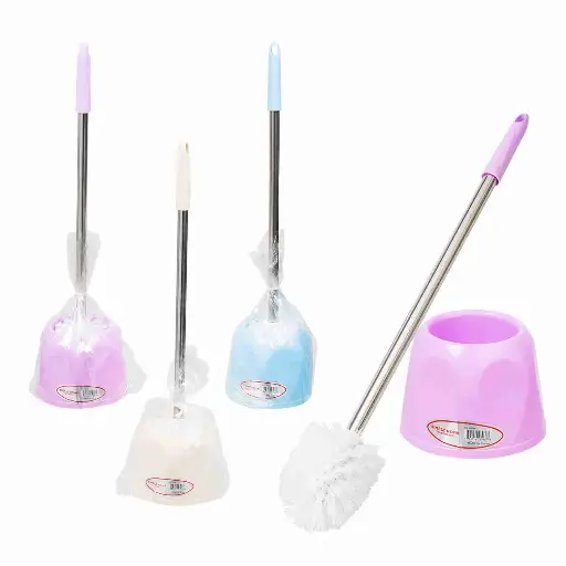 [045734985193] SIMPLE SPACES TOILET BOWEL BRUSH W/STAND - 727-9847