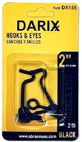 [17705059443105] 2.5'' HOOJK AND EYE BLACK 2PCS - DX157