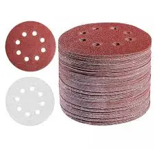 [RDVRO0120006] 5'' RED VELCRO DISC WITH 8-HOLES 240GRIT
