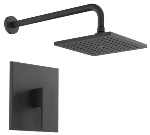 [638110028265] 8" SQR MB SINGLE LVR SHOWER FUACET - BMBSF007MBX
