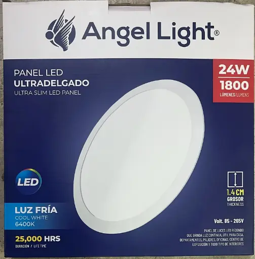 [A105-PB001-24W] Angel Light 24W Round Led Panel Light Flush Ultrathin 6400K